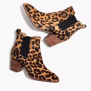 Madewell - Size 7 - The Regan Boot in Leopard Calf Hair